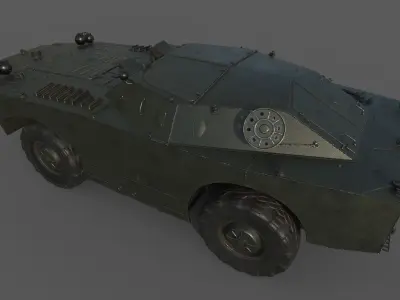 BRDM-1 wwii armoured car 3D model
