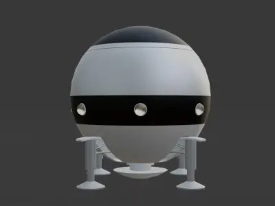 Dragon ball z Capsule corp spaceship 3D model