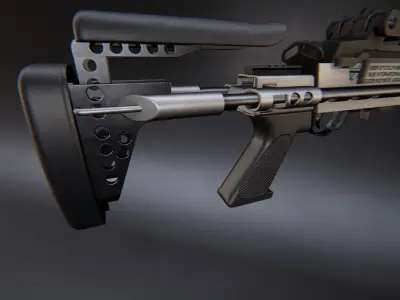 AAA MK14 Game Ready PBR Low-poly 3D model