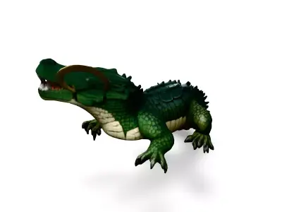 Realistic Animated Crocodile 3D Model Low-poly 3D model