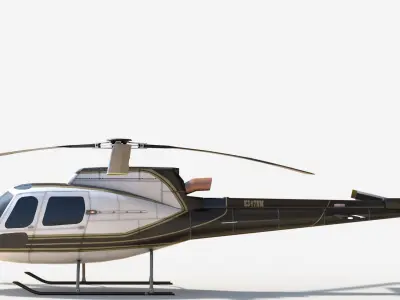 Helicopter Low-poly 3D model