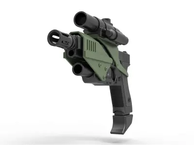 Pistol M70 from Space Above and Beyond TV series 1995 3D model