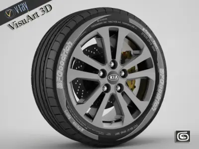 Wheel Kia 9 3D model