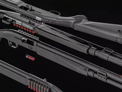 Mossberg 940 Pro Thunder Ranch Shotgun Low-poly 3D model