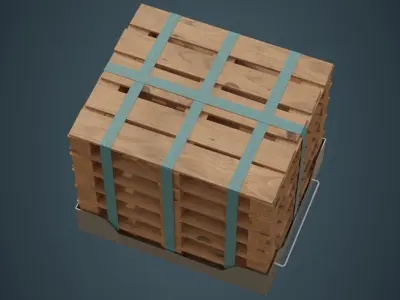 Pallet Rack 1A Low-poly 3D model