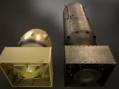 fat man and little boy nuclear weapon pack 3D model