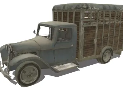 Citroen type 45 Low-poly 3D model