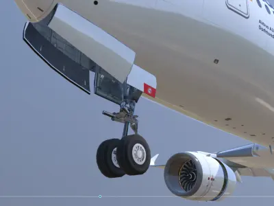 Airbus A350-900 Lufthansa new color livery Low-poly 3D model