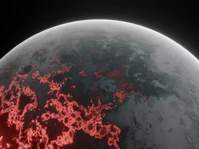 Planet Space Ready to game  Low-poly 3D model 4