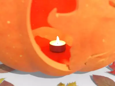 Halloween Pumpkin 2025 - Wolf Free 3D model