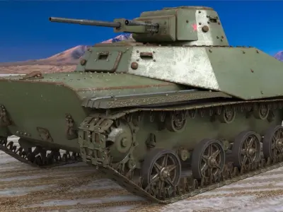 Tank T 40 Vray 3D model