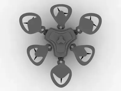 Hexagon Drone Free 3D model
