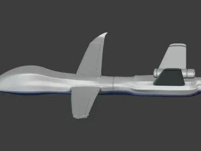 Generic Drone - Military Combat UAV - UCAV Low-poly 3D model