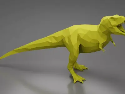 T-Rex 5 lowpoly 3D Print Low-poly 3D model