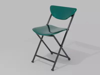 Folding Chair Low-poly 3D model