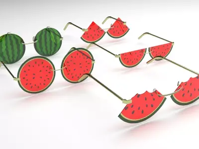 Watermelon Sunglasses Collection 3D model