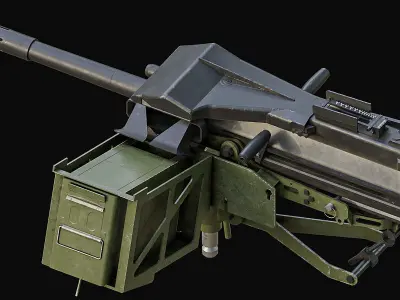 M2 M240 MK19  Low-poly 3D model