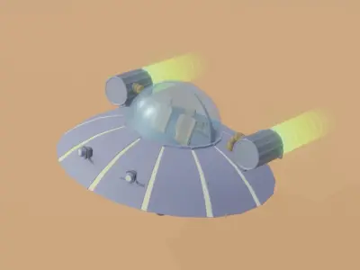 Rocket Jet Engine Effect 3D model