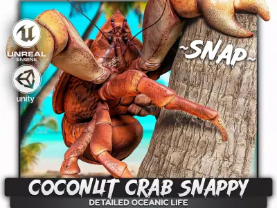 Coconut Crab - Snappy Palm Thief - Underwater Monster - 47 Low-poly 3D model