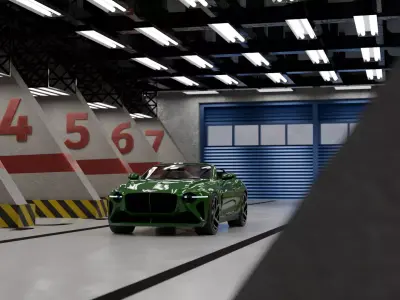 Parking lot showroom 3D model 3D model