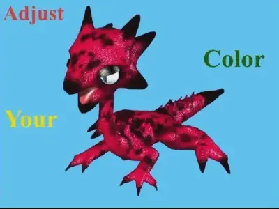 Gerrafagon the toothless reptile wyvern  Low-poly 3D model