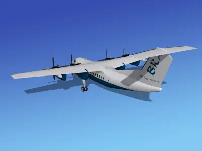 Dehavilland DHC-7 Blue Ridge American 3D model