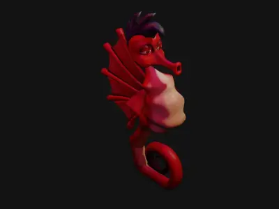 SeaHorse Low-poly 3D model