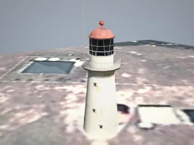 Bustard Head Lighthouse Low-poly 3D model