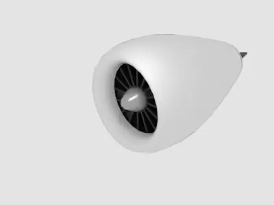 Free Cylinder Jet Eninge Free low-poly 3D model