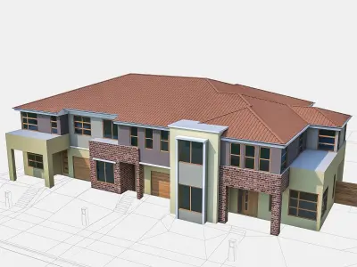 Townhouse 07 Low-poly 3D model