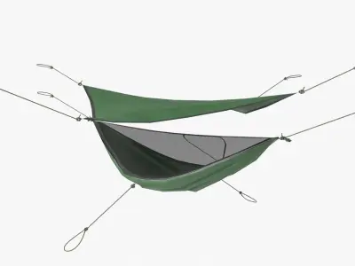 Hammock tent Low-poly 3D model