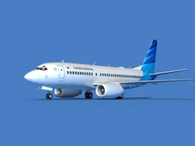 Boeing 737 MAX 7 Garuda Indonesia 3D model