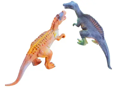 Two Toys Dinosaurs Spinosaurus and Ceratosaurus 3D model