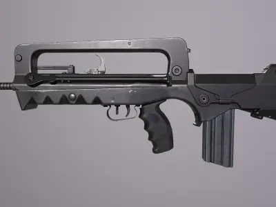 FAMAS F1 Rifle Low-poly 3D model