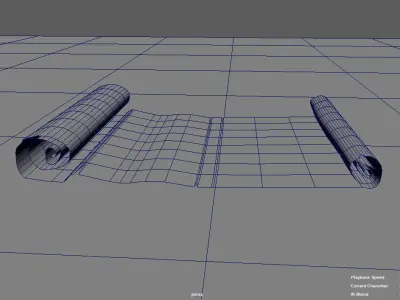 parchemin scroll Free 3D model