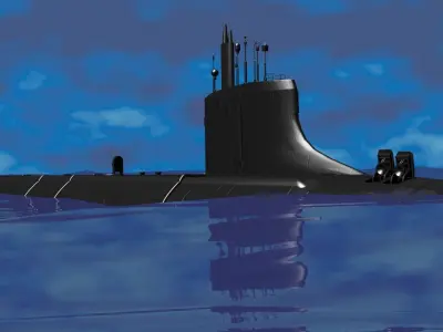 SSN SEAWOLF sub model 3D model