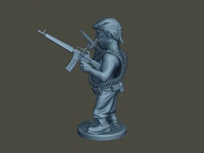 Donald Trump RamboMan 3D print model