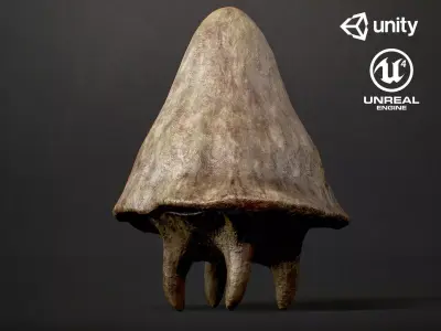 Mushroom Monster5 Low-poly 3D model