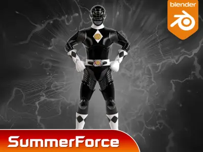 Black Ranger - Mighty Morphin Power Rangers The Movie 3D model