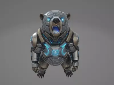 Robotic Bear - High Poy 3D model