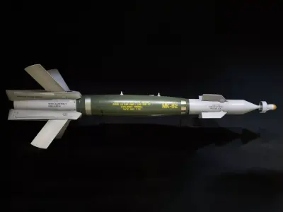 GBU-12 Paveway II guided missile 3D printable model 3D print model