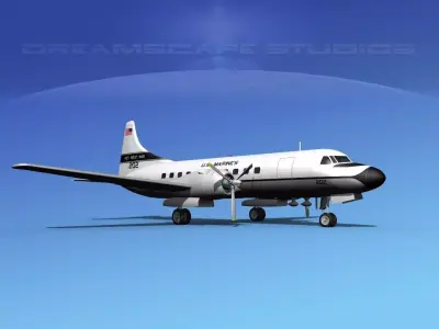Convair VC-131 US Marines  3D model