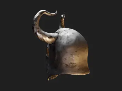 Medieval Helmet 3D model 7