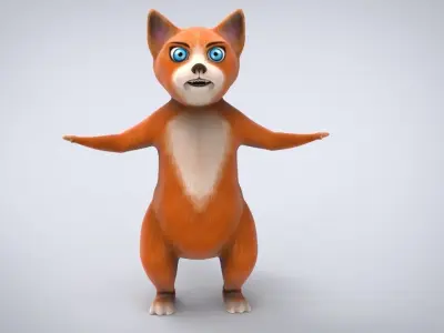 CARTOON CAT Low-poly 3D model