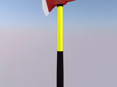 Fire Axe game ready PBR low poly Free low-poly 3D model
