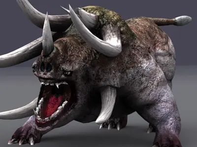 3DRT-bullhouds monsters Low-poly 3D model