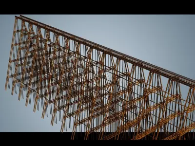 RAILWAY BRIDGE WILD WEST 3D model