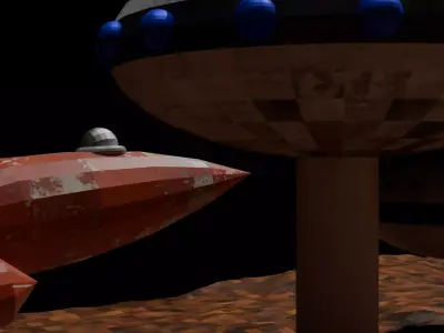 abandoned base Low-poly 3D model