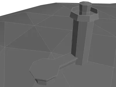 Fitzroy Island Lighthouse Low poly 3D model