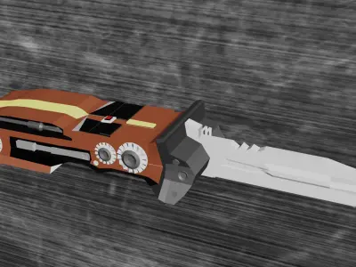 Mech Knife Low-poly 3D model